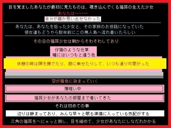 記憶を失って無人島に流れつき、助けてくれた猫耳少女と男女の関係になったあな...[とりゃくりゃく]