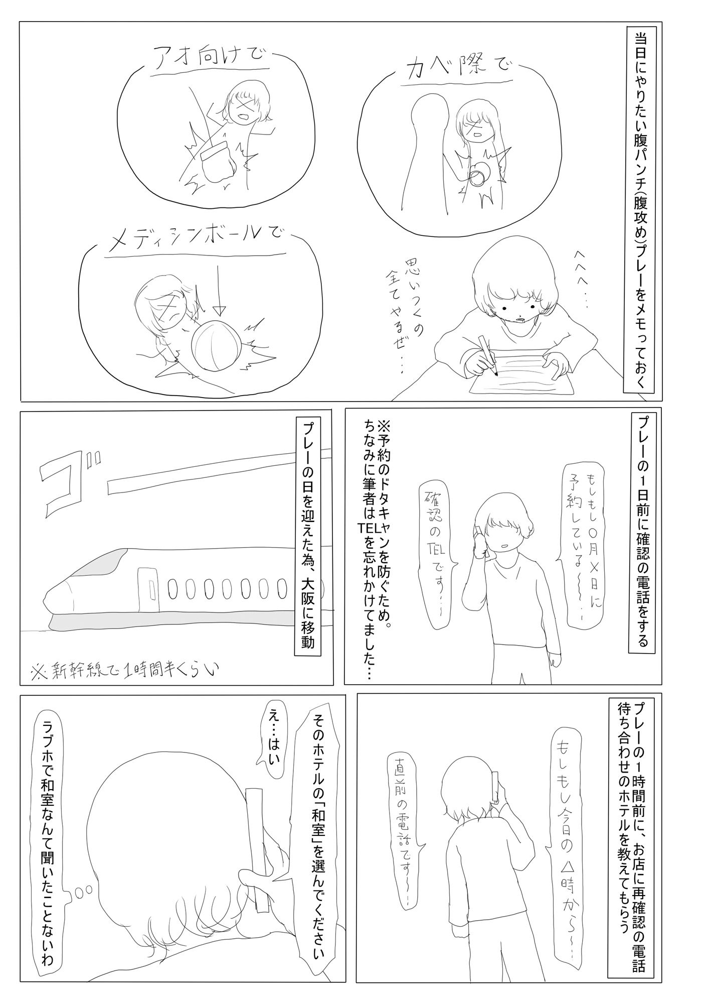 腹パンチ系風俗 レポート漫画_4