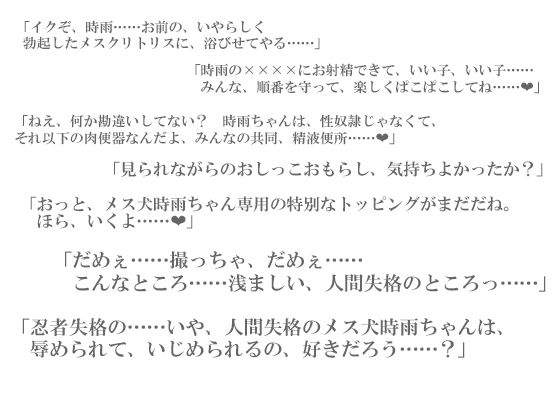 淫乱忍者時雨陥落 番外編〜恥辱嬲り責め肉便器〜 画像2