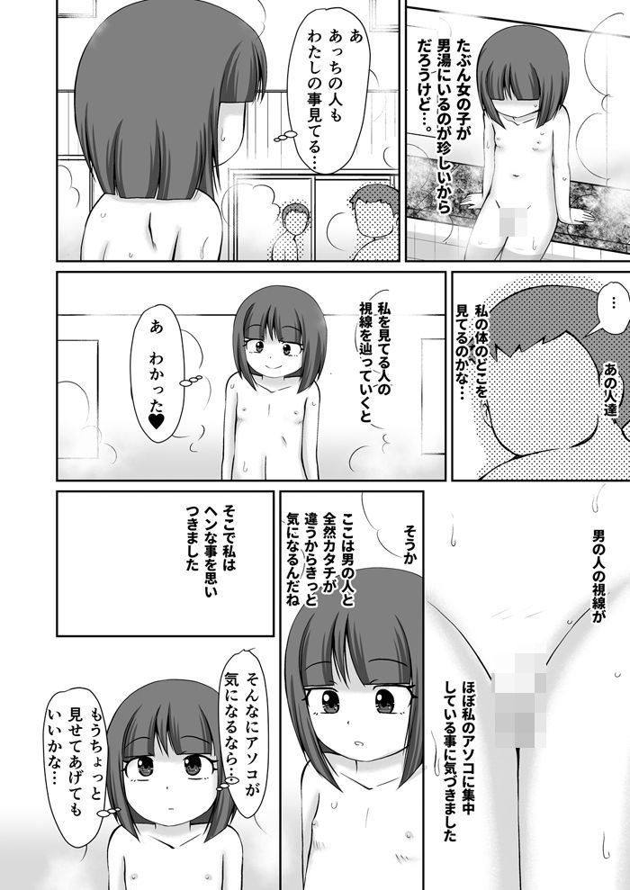 銭湯の男湯で露出おなにぃしちゃう女の子のお話2