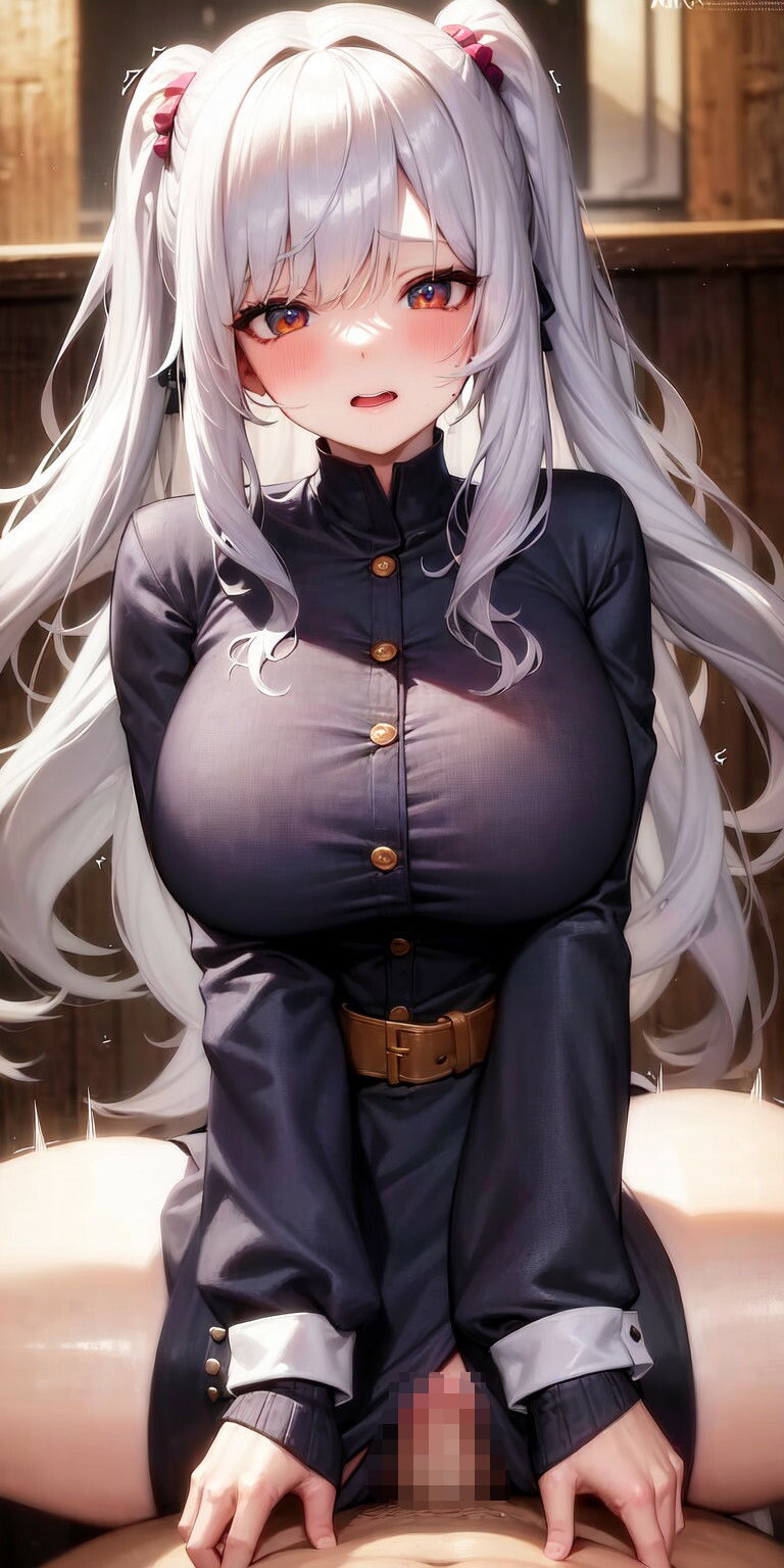 【銀髪】爆乳美少女の騎乗位CG集 枚数200枚！中出し・差分あり！ 画像7