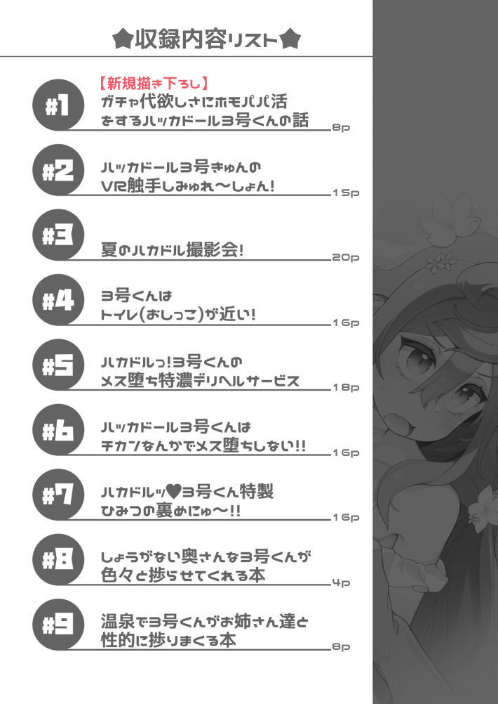 くろぽぷらのエロ漫画ハカドル3号くんの総集編！3号くんが男達にセクハラホモ交尾されてメス堕ちしていく過程をまとめた本新作dmm18fanzaの画像