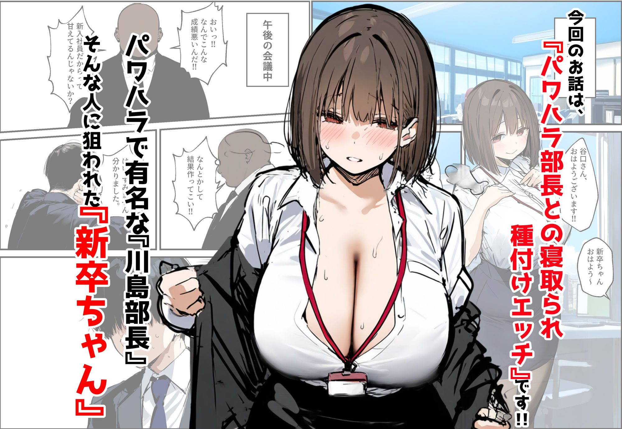 皆が狙ってる新卒ちゃんを寝取らせてみた3 〜パワハラ部長との寝取られSEX編〜 画像1