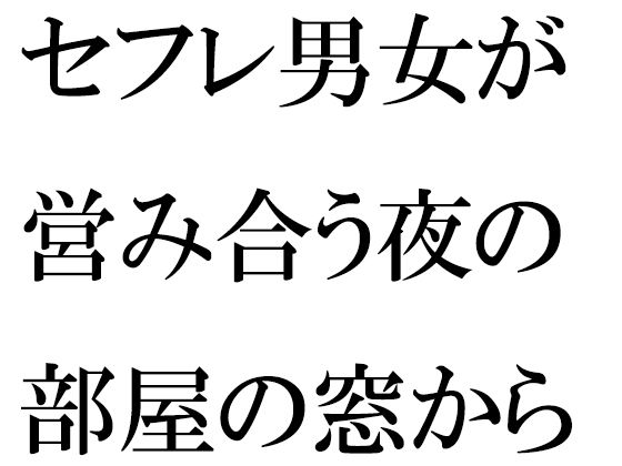 セフレ男女が営み合う夜の部屋の窓から見える近くの川沿い_1