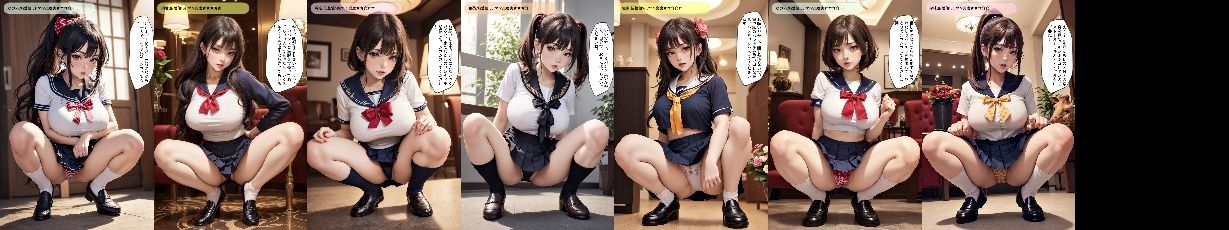 上から目線のセーラー服JKのしゃがみパンチラ vol.110