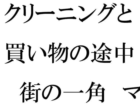 クリーニングと買い物の途中 街の一角 マンション軒先での出会い_1