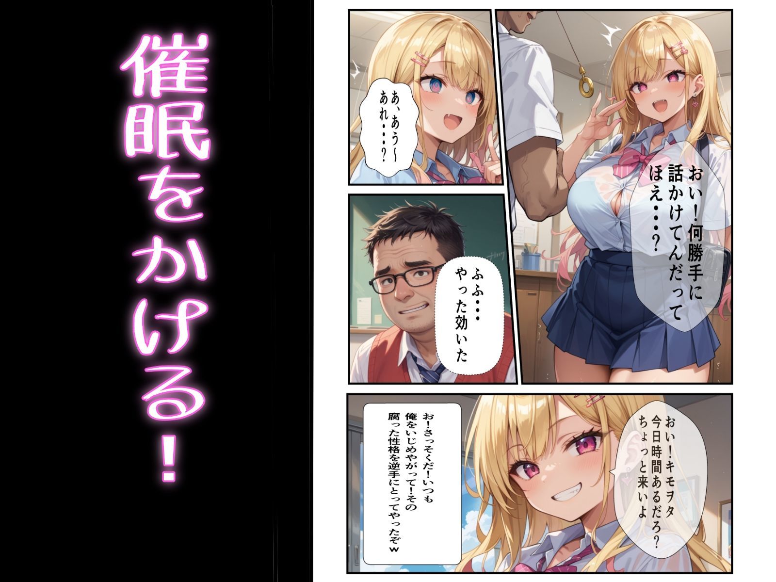 僕をいじめてたギャルを催●をかけていちゃいちゃラブラブセックスをしちゃいました