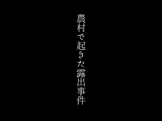 農村で起きた露出事件 画像1