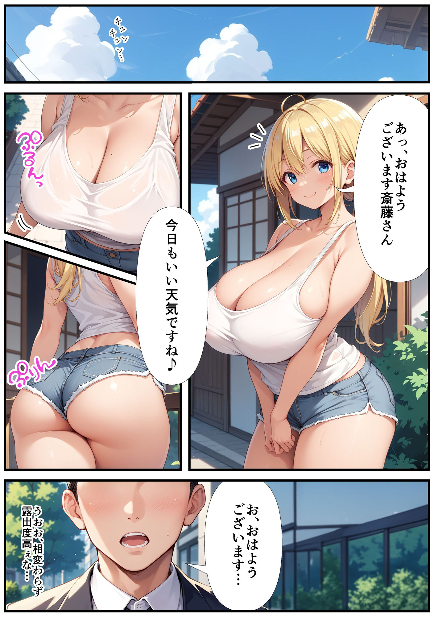 隣の巨乳人妻 画像2