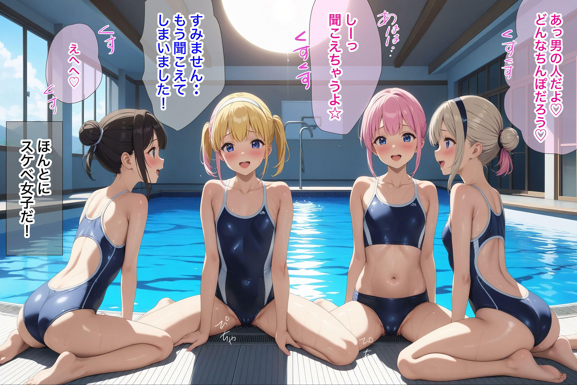 水着少女たちの誘惑【アニメ調4K高画質】_8