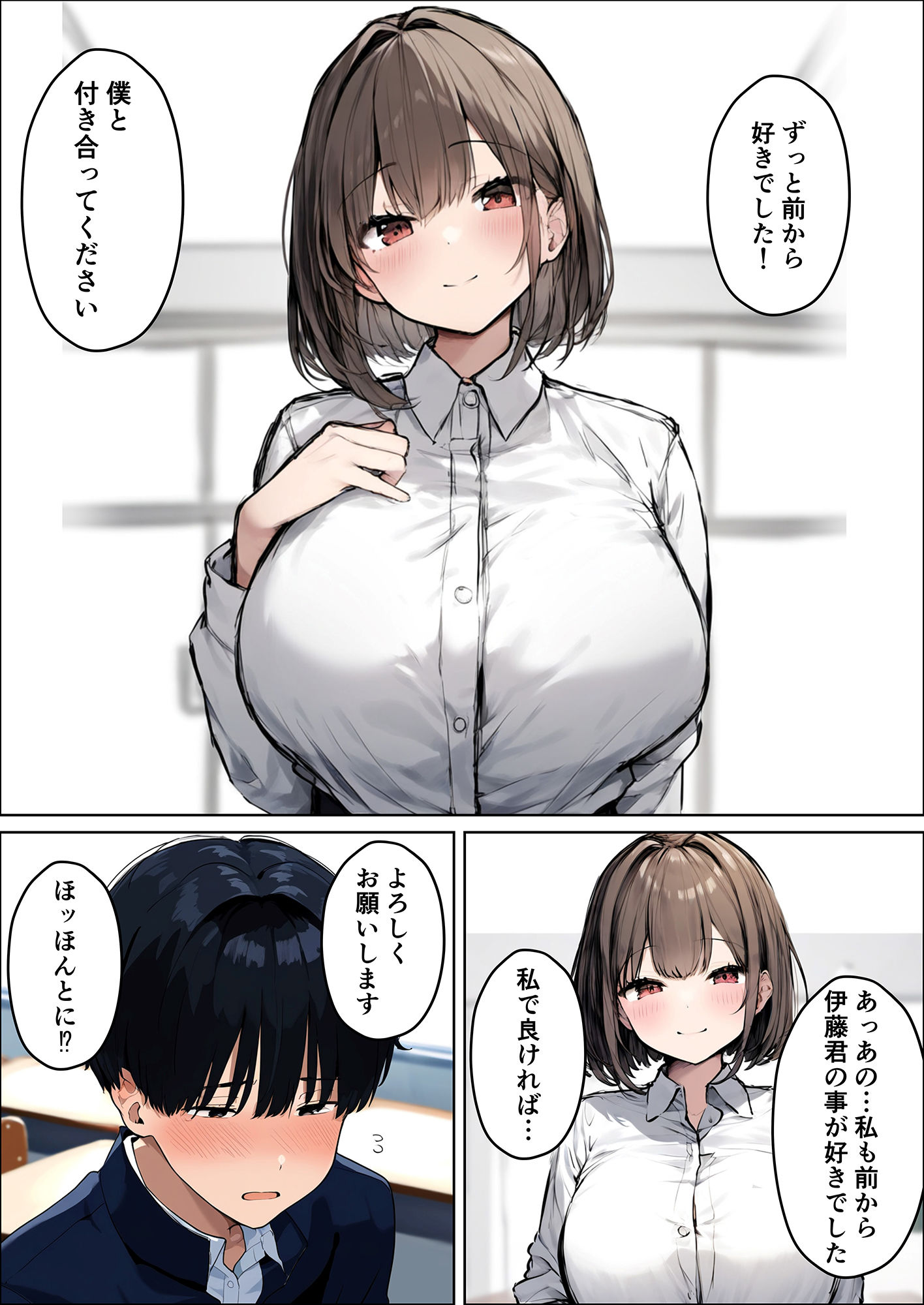 不良先輩に寝取られた巨乳彼女_1