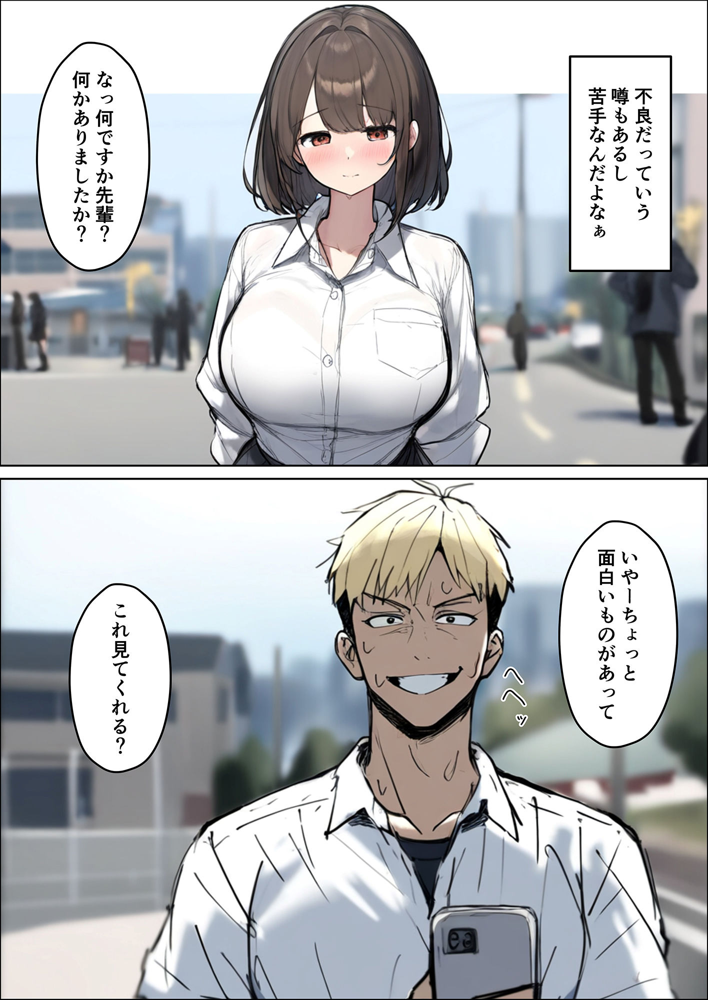 不良先輩に寝取られた巨乳彼女_3