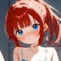 赤髪ポニテ少女と汗だくえっち