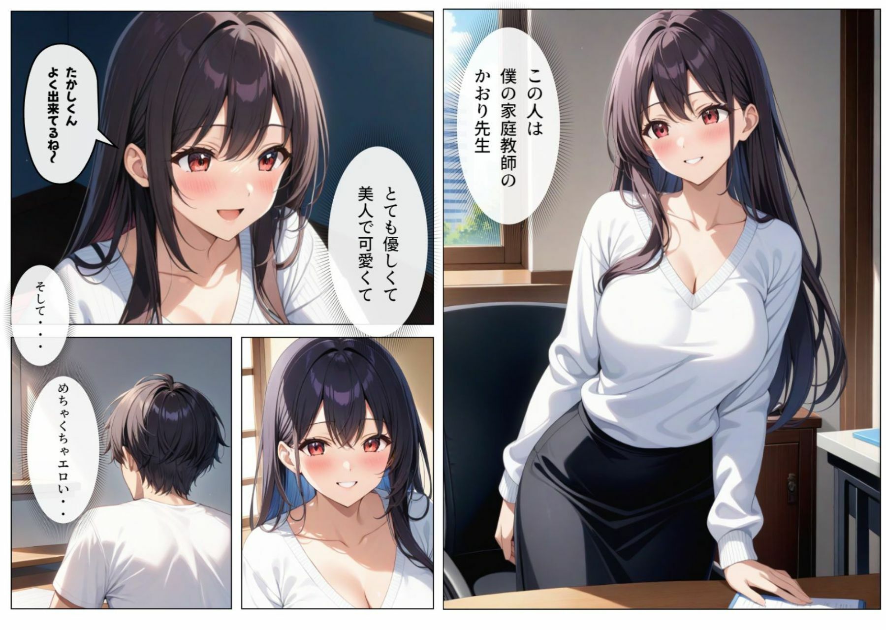 父とセッ〇スしていた巨乳家庭教師に中出ししてやった 画像1