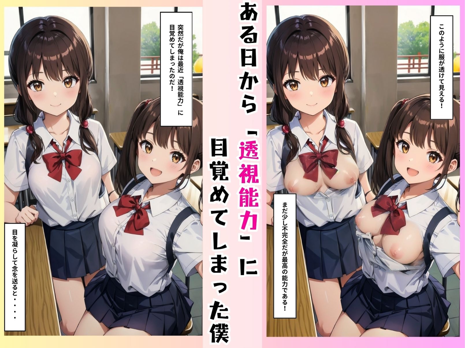 妄トレ！「透視能力」を使って同級生の弱みに付け込んでハメまくりwwwのサンプル画像2