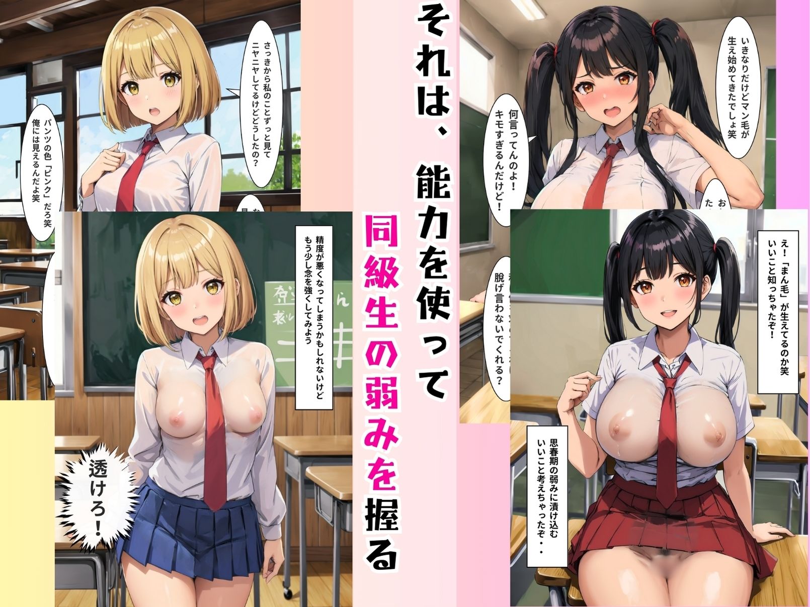 妄トレ！「透視能力」を使って同級生の弱みに付け込んでハメまくりwwwのサンプル画像4