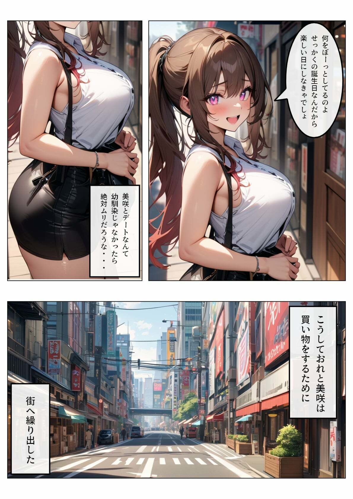 ゲリラ豪雨が降ってきたので巨乳の幼馴染とホテルで雨宿りした結果・・・のサンプル画像4