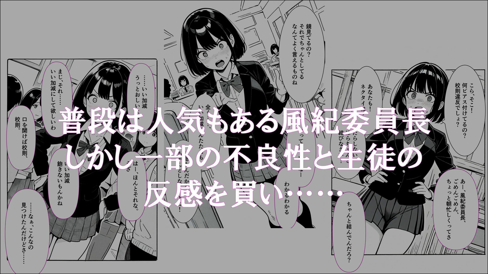 【学生常識改変】風紀委員長から淫乱委員長になった私の記録1 オナニーが当たり前になった日1