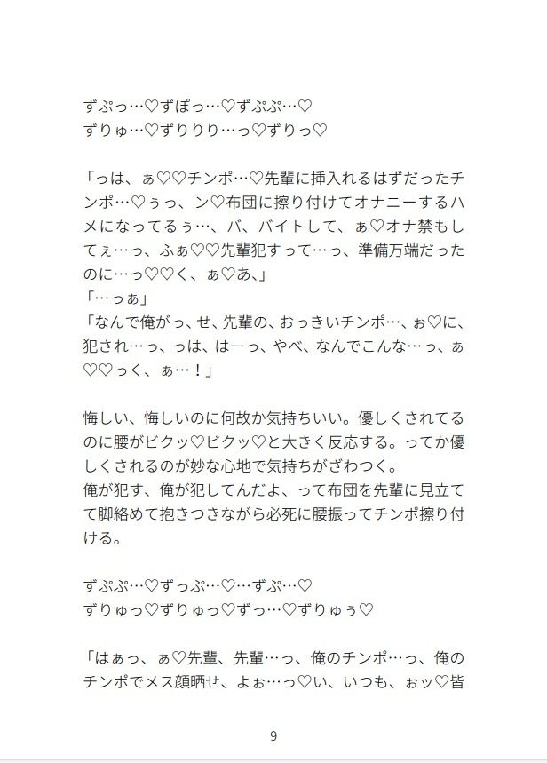 オナホと連動してしまいノンケ先輩のオナニーで犯●れ雌堕ちするタチ専のサンプル画像5