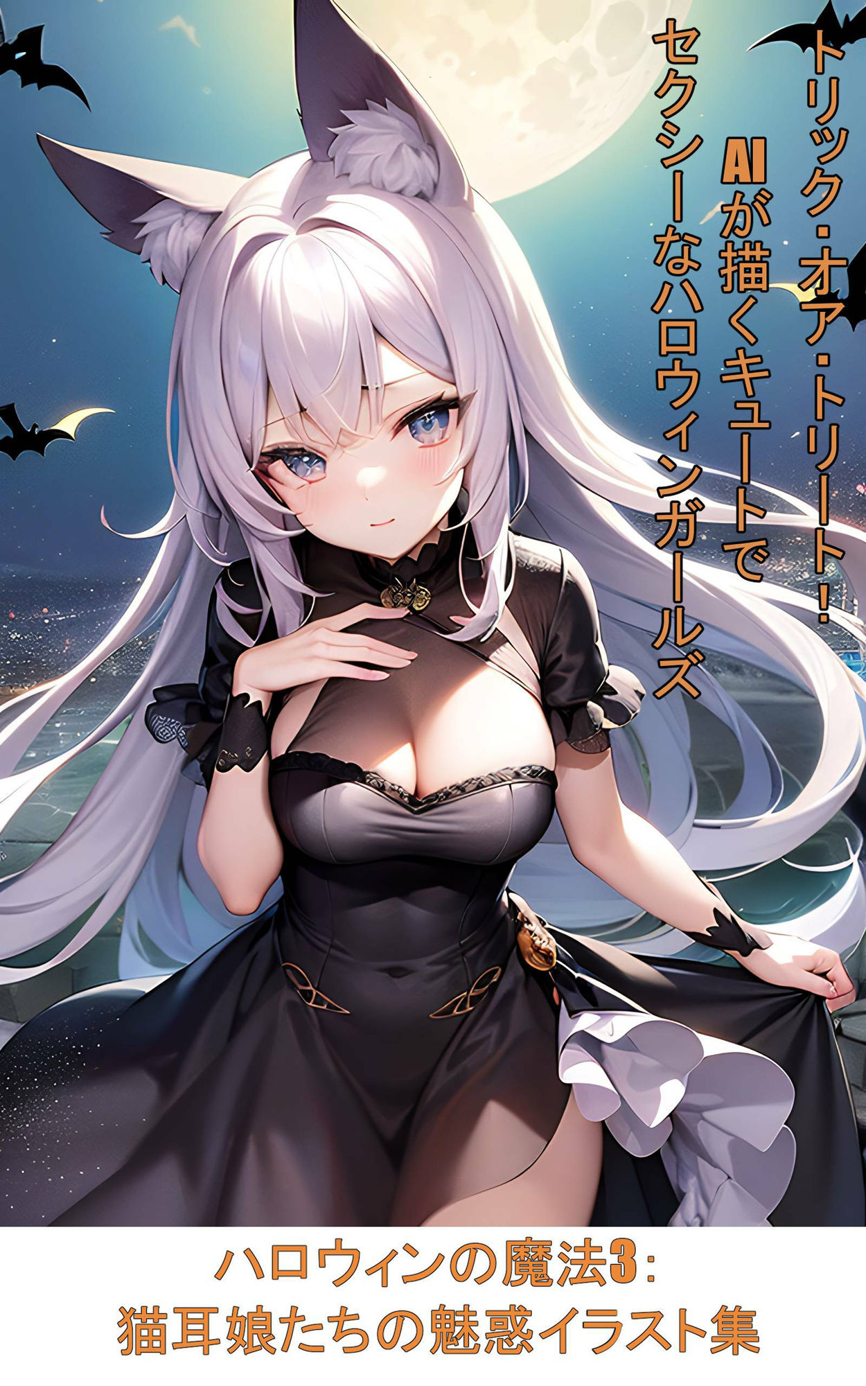 ハロウィンの魔法:猫耳娘たちの魅惑イラスト集3 画像1