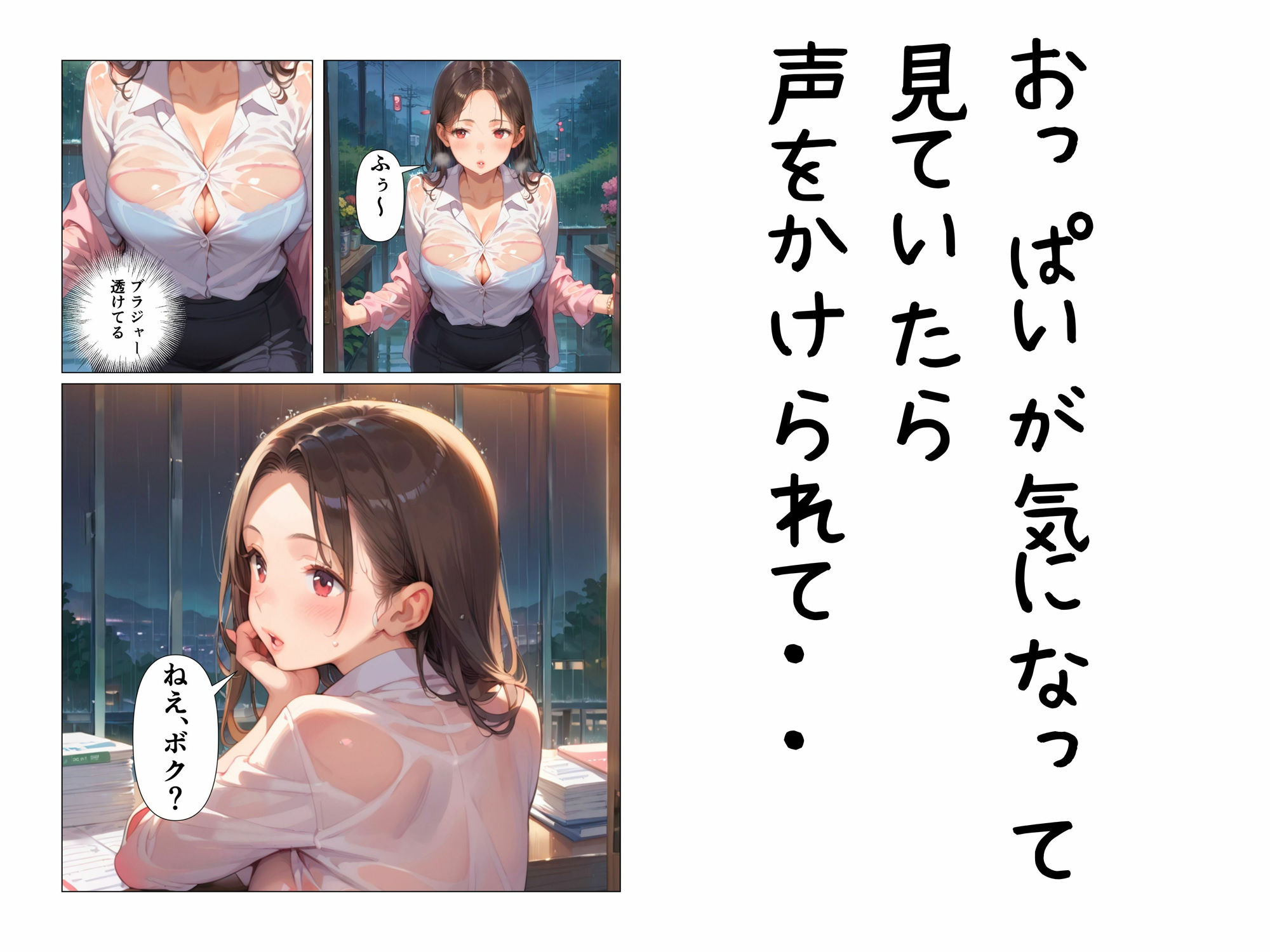 偶然会った爆乳お姉さんと・・_3