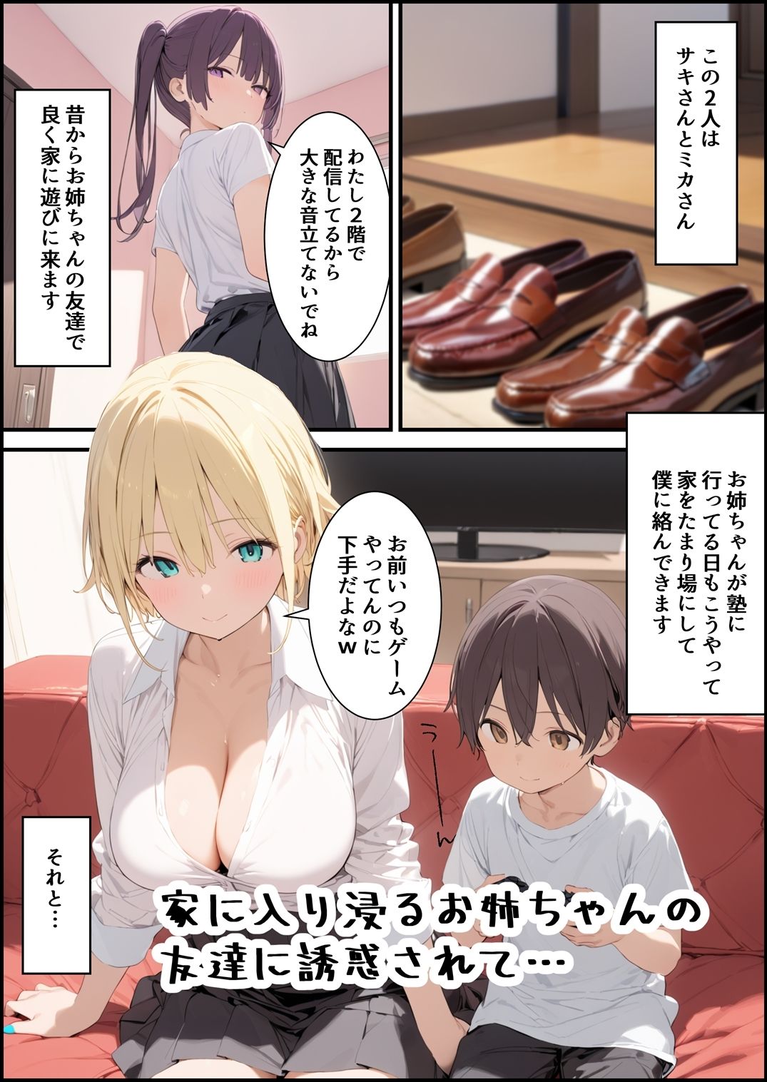 【おねショタ】お姉ちゃんの友達がエッチすぎて困ります。_2