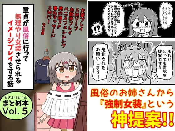 【もぎた屋】童貞のままだと見苦しいので童貞女の子アバターが代理としてお送りしています『童貞が風俗に行って無理やり女装させられるイメージプレイをする話 まとめ本Vol.5』