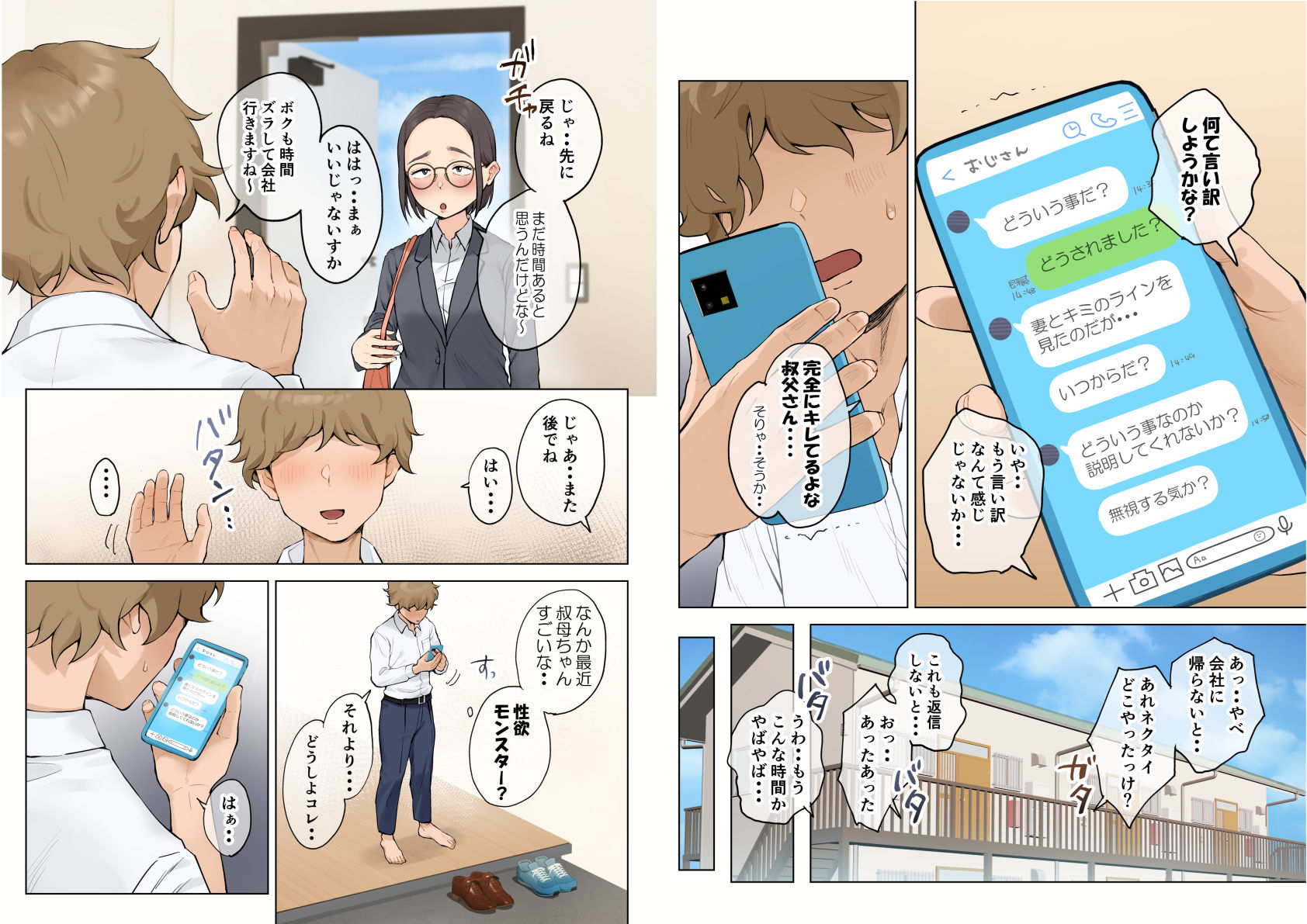 サンプル画像4:熟女の叔母さんにカワイイを連呼しちゃうヤバい甥っ子の話2.5(藤崎チロ) [d_504593]