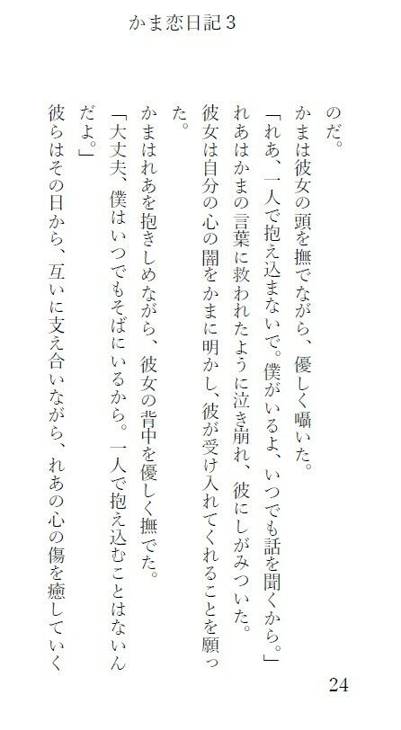 1話が1000文字ほどで完結するショートストーリーになっています【かま恋日記3「ケモセックスで愛を感じて気持ちよくなる女の子」】8