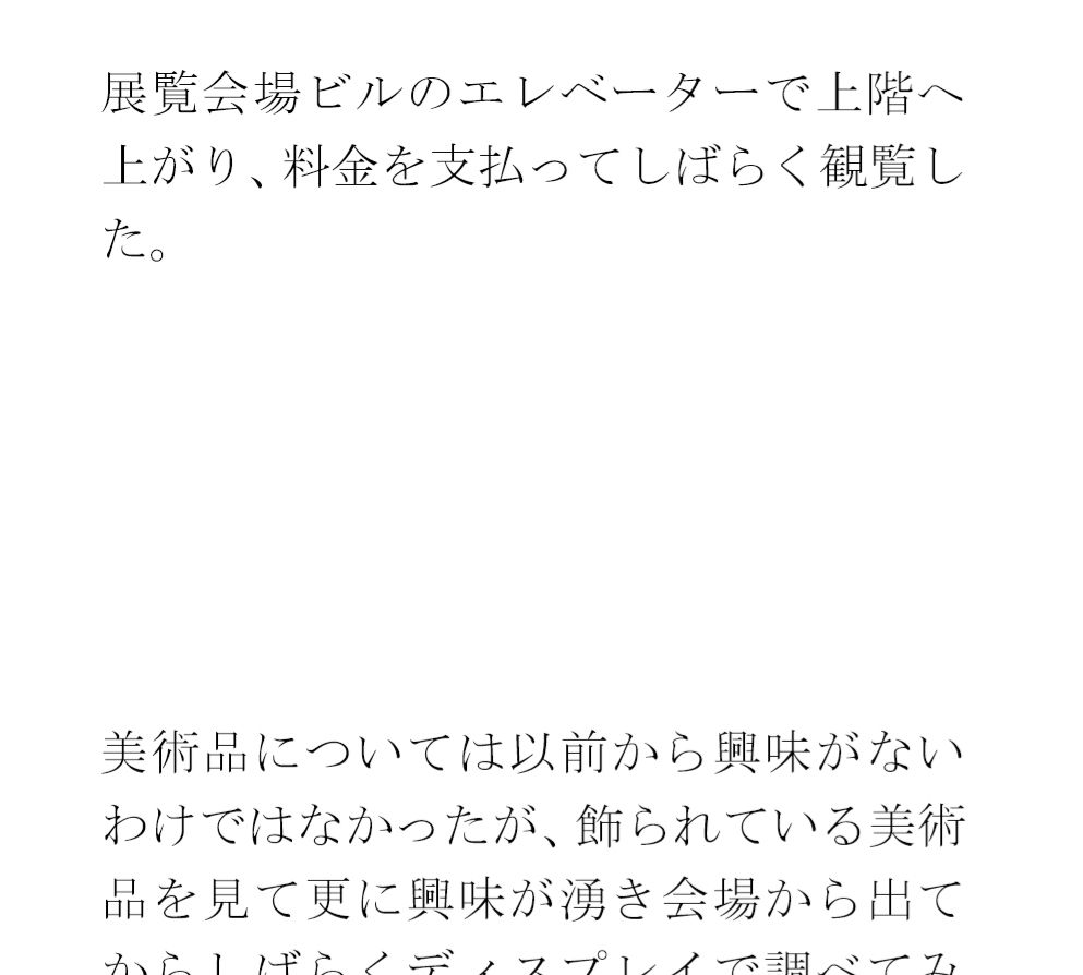 【無料】美術品展覧会が開かれている大きなモールの一階ラウンジで・・・・ 画像3