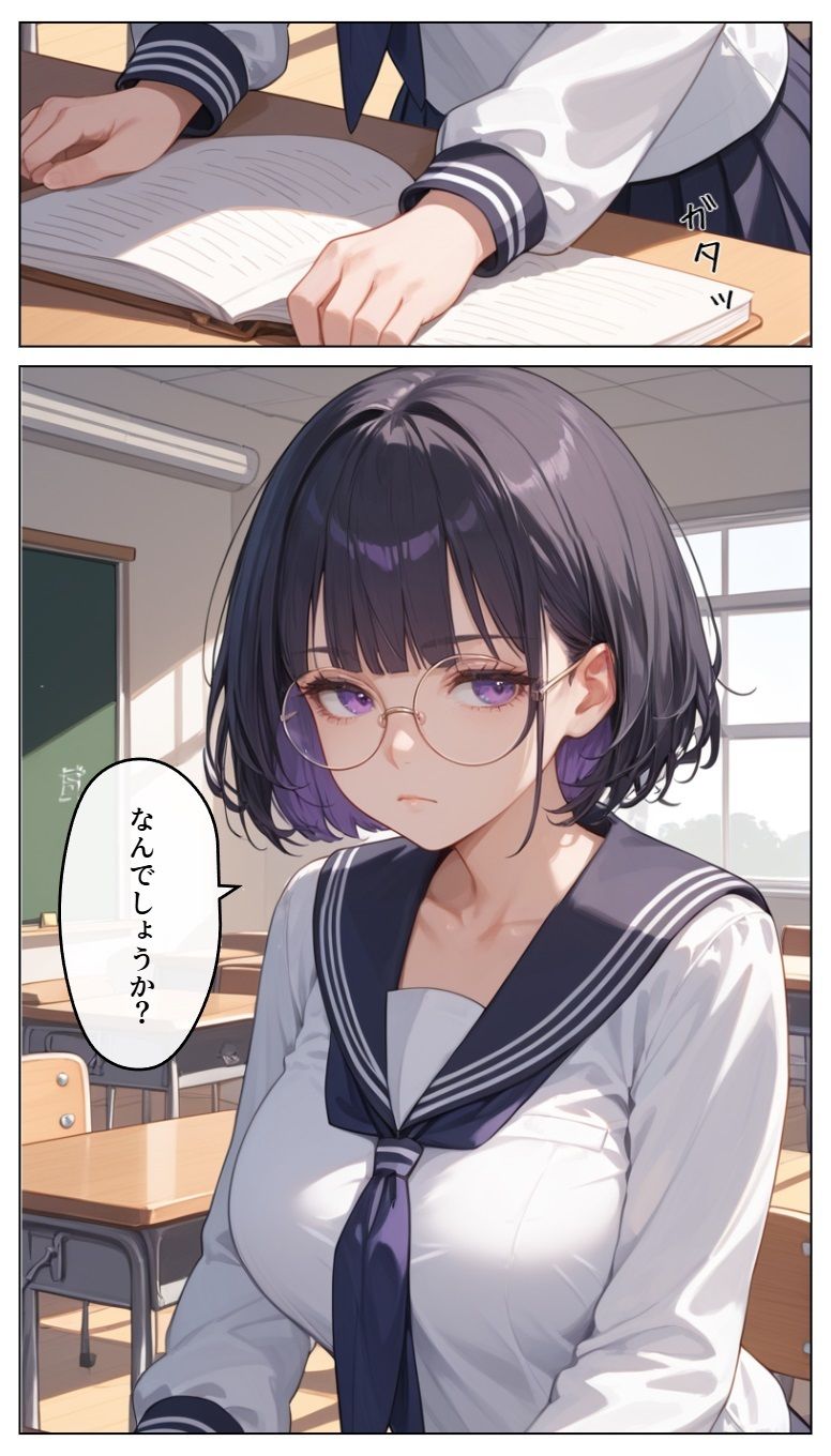 【エロ漫画】陰キャ巨乳JK学校の肉便器にされる6