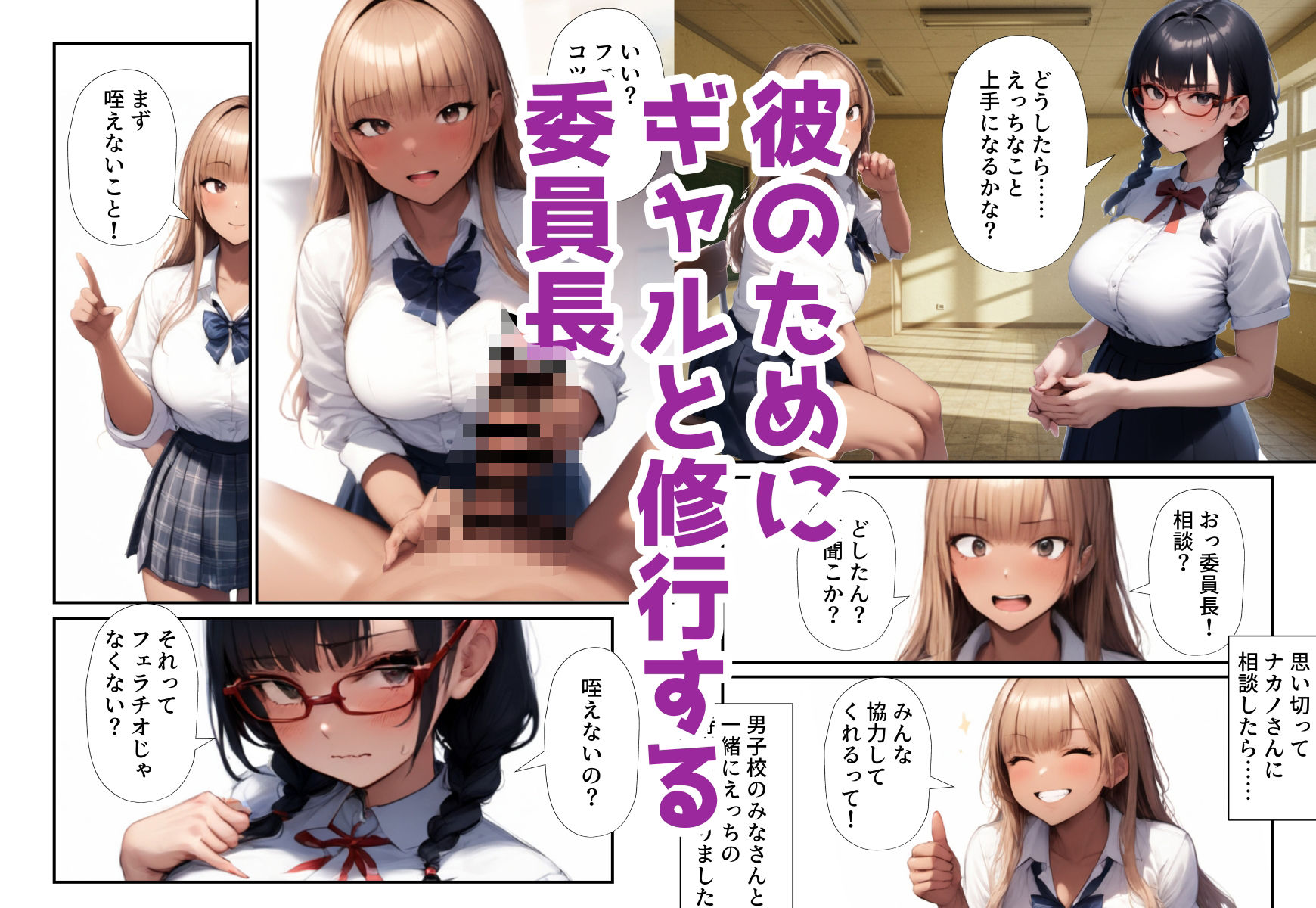 サンプル画像6:ギャルと委員長の放課後おまんこ当番！(ドチャシコテクノロジー) [d_528868]