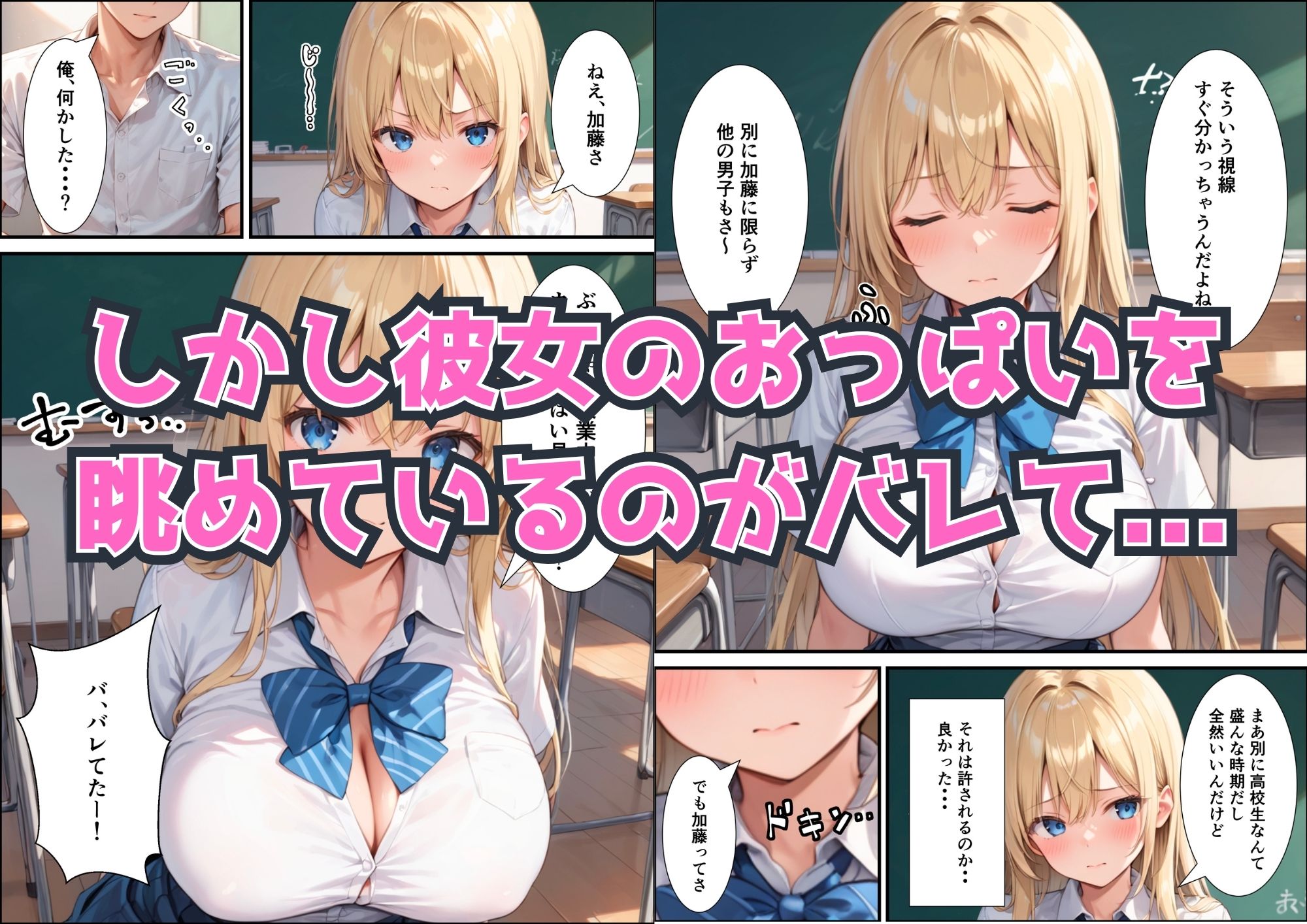 サンプル画像2:陰キャの俺が隣の席のギャルJKの爆乳を眺めてたら襲われた話【体験版20P】(くろも！のドリームランド) [d_529461]