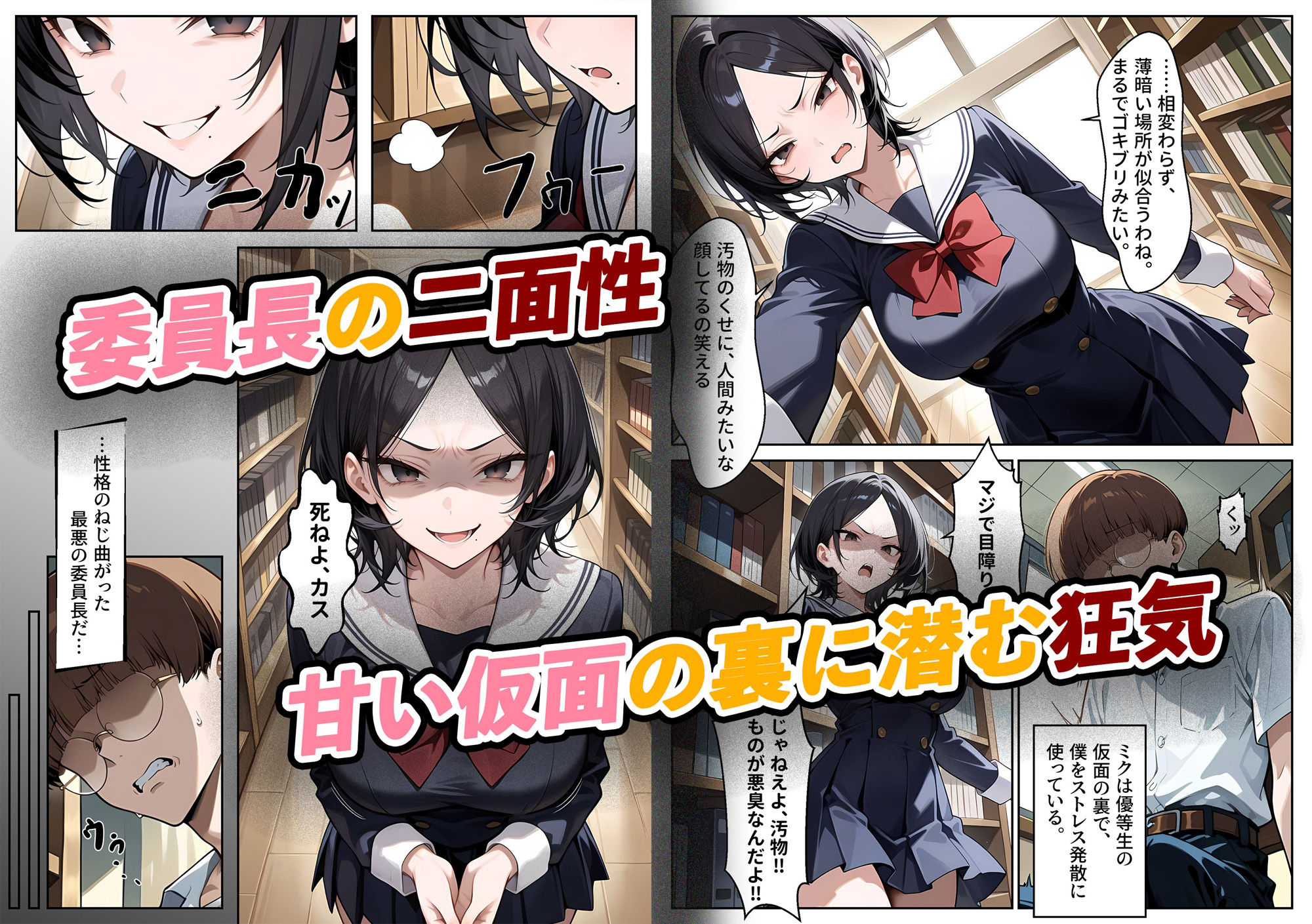 サンプル画像2:最悪委員長を堕とせ -陰キャ眼鏡男子、怪力の逆襲-(しらかばさん) [d_530390]