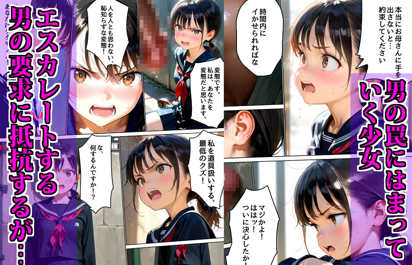 【エロ漫画】【鬼畜】10分以内に射精させなければ母親を犯●れる娘4