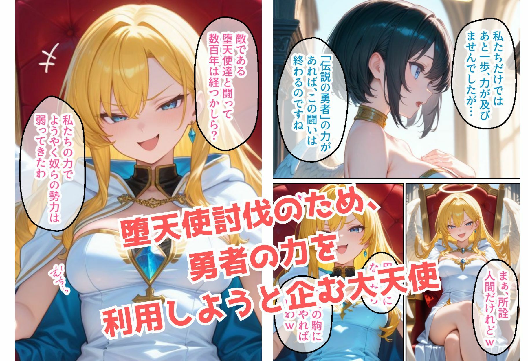 サンプル画像1:傲慢な大天使様がチン棒に服従した件【全Pセリフあり】(種付け転生マン) [d_531054]