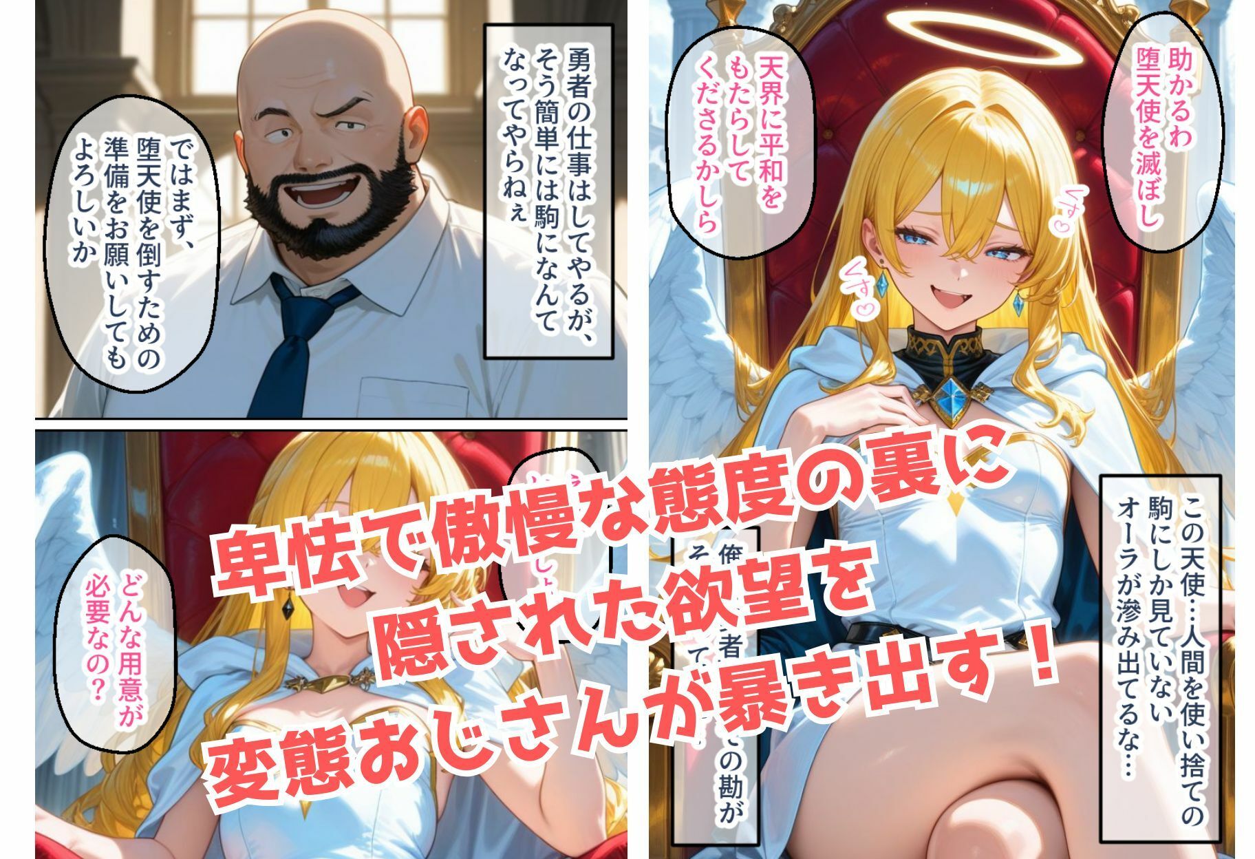 【エロ漫画】傲慢な大天使様がチン棒に服従した件【全Pセリフあり】2