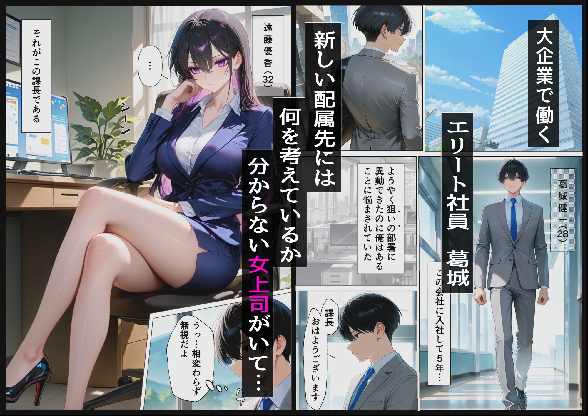 サンプル画像1:会社の金を横領したことが女上司にバレてストレス発散のための性玩具にされた話(モチマル) [d_531420]