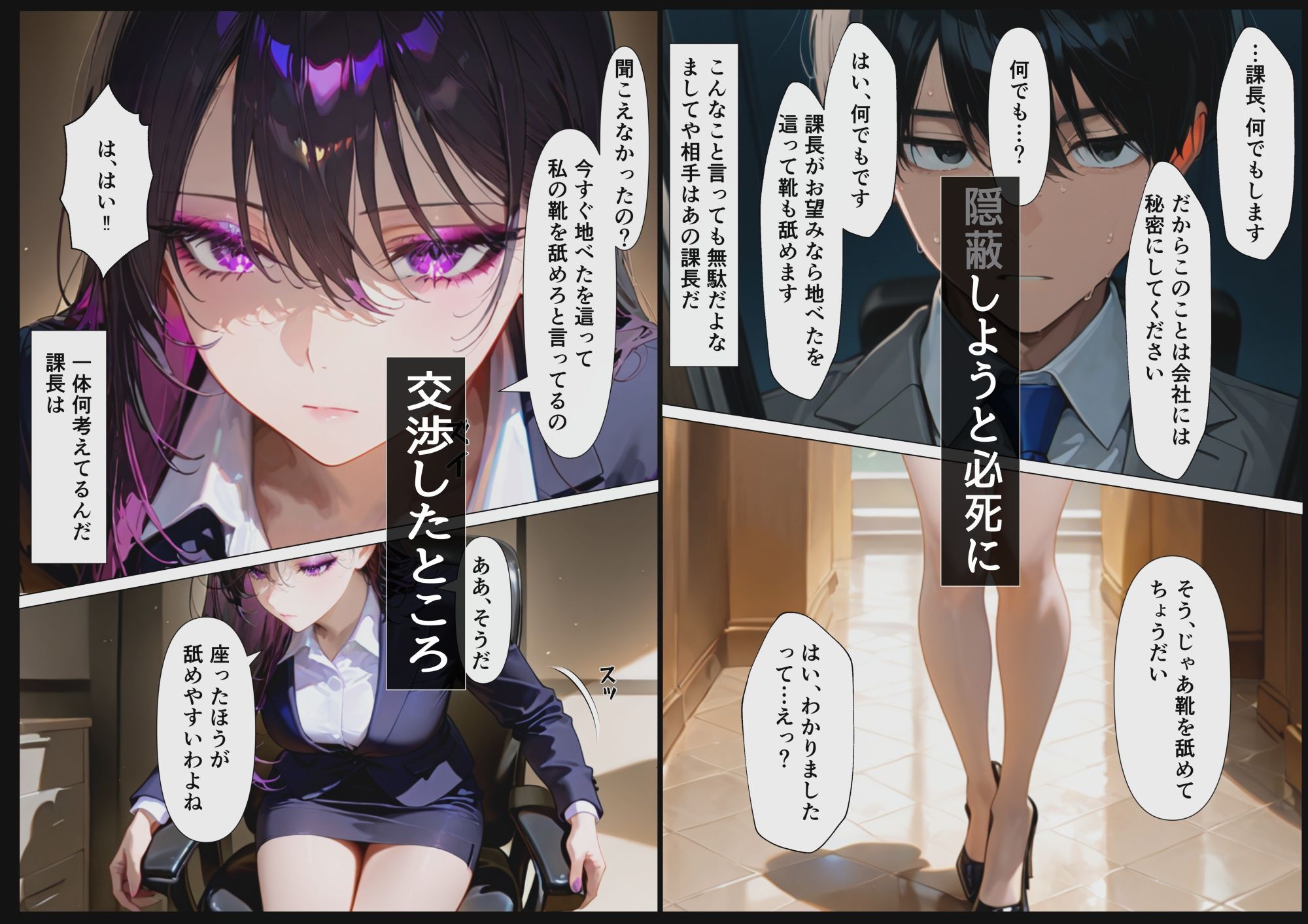 サンプル画像4:会社の金を横領したことが女上司にバレてストレス発散のための性玩具にされた話(モチマル) [d_531420]