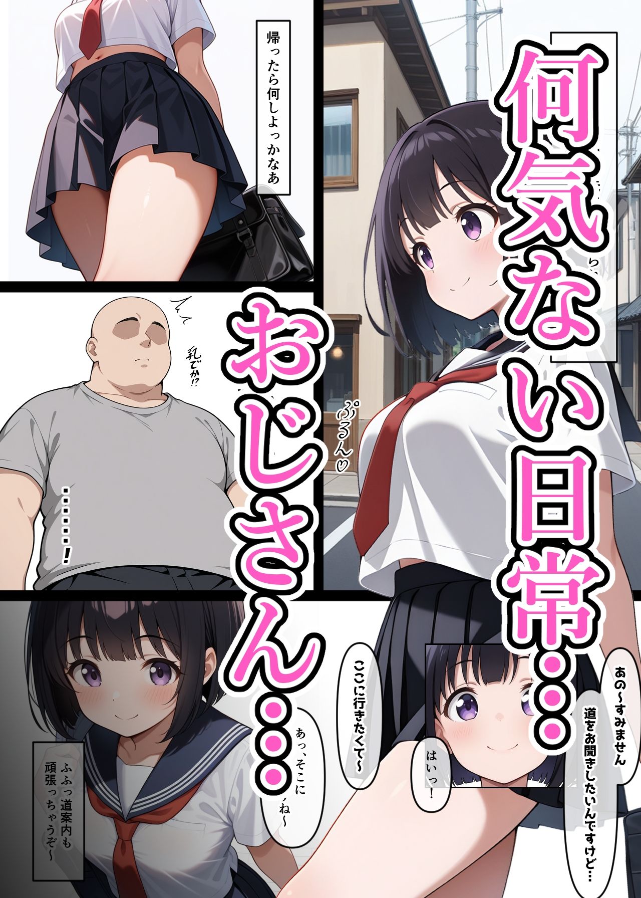 【エロ漫画】不憫で気弱な女の子がおじさんから催●された後も勢いで押し切られ頑張っちゃう本1