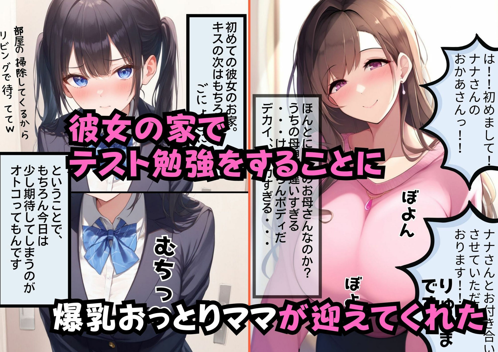 【エロ漫画】彼女のお母さんは童貞の僕と本気セックスしちゃうイヤらしい爆乳人妻でした。3