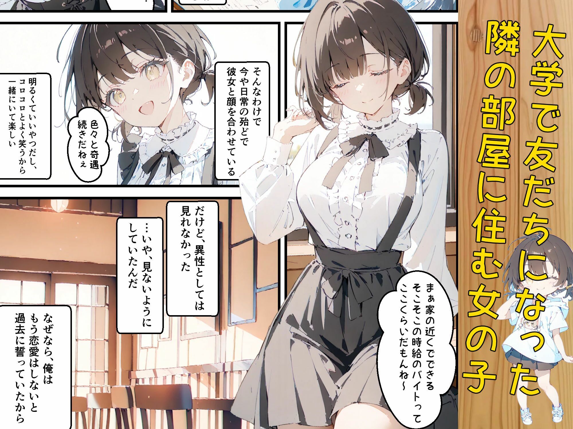 サンプル画像2:隣に住んでる大学の同期と甘々初えっち(初恋ラボ) [d_534368]