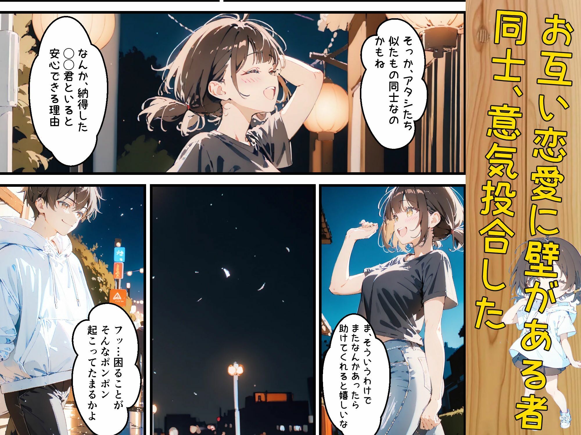 【エロ漫画】隣に住んでる大学の同期と甘々初えっち4