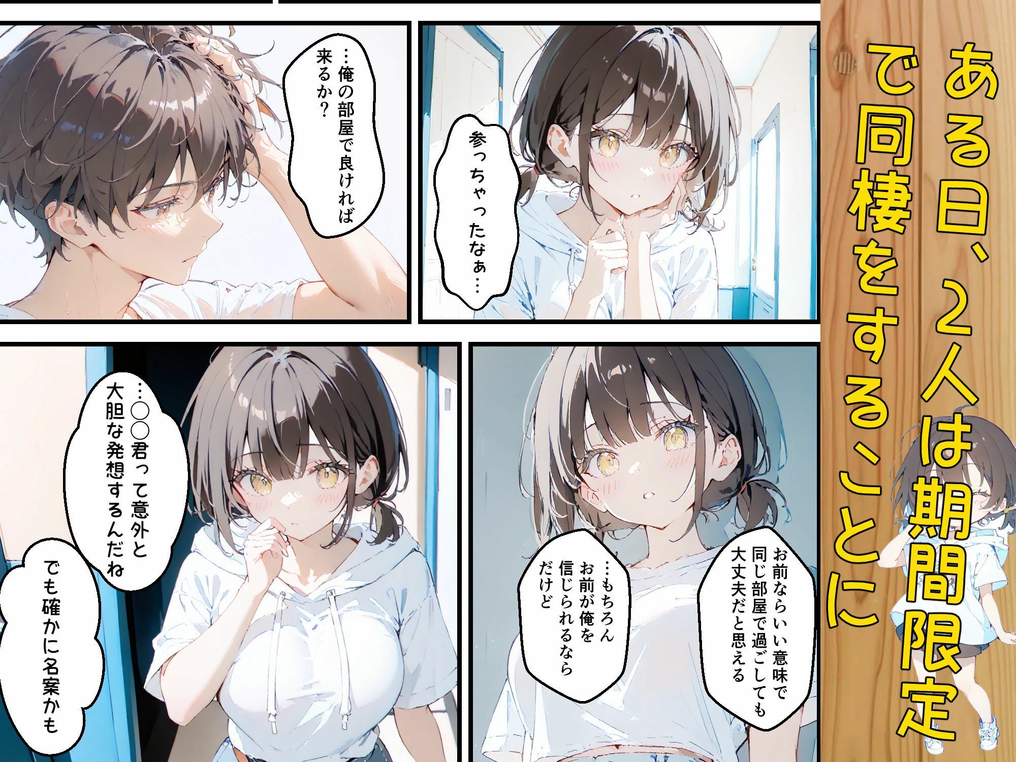 【エロ漫画】隣に住んでる大学の同期と甘々初えっち5