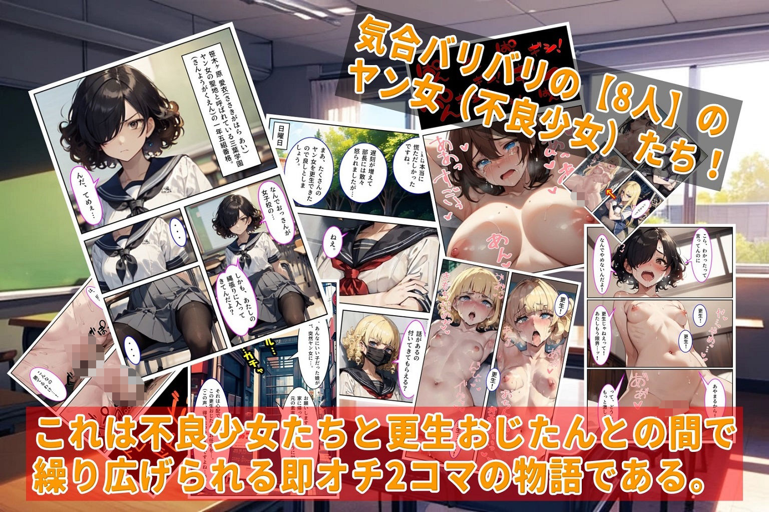 サンプル画像1:不良少女VS更生おじたん(からくさ漫画堂) [d_535419]