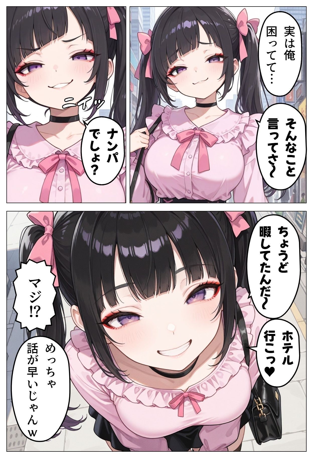 サンプル画像2:地雷系女子にハメられる話(AI天獄) [d_535705]