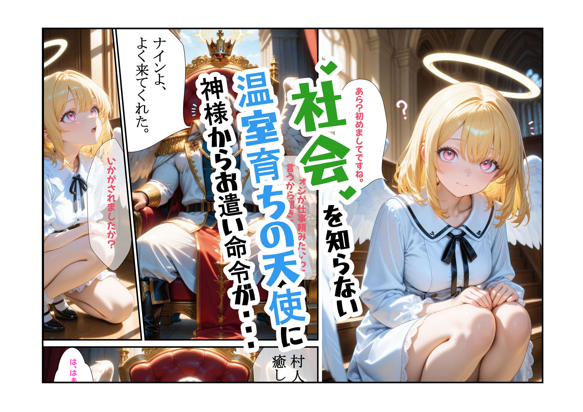 【エロ漫画】オトナを知らない温室育ち天使を騙して種付け教育した件1