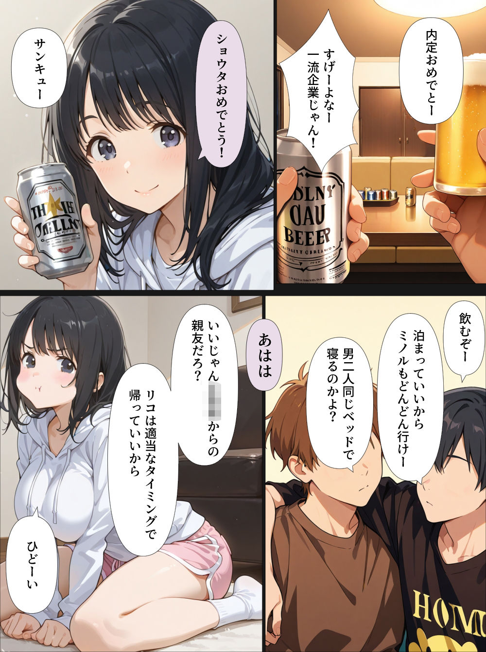サンプル画像2:酔いつぶれた親友の彼女をつまみ食いする漫画(てんでしゅがー) [d_536325]