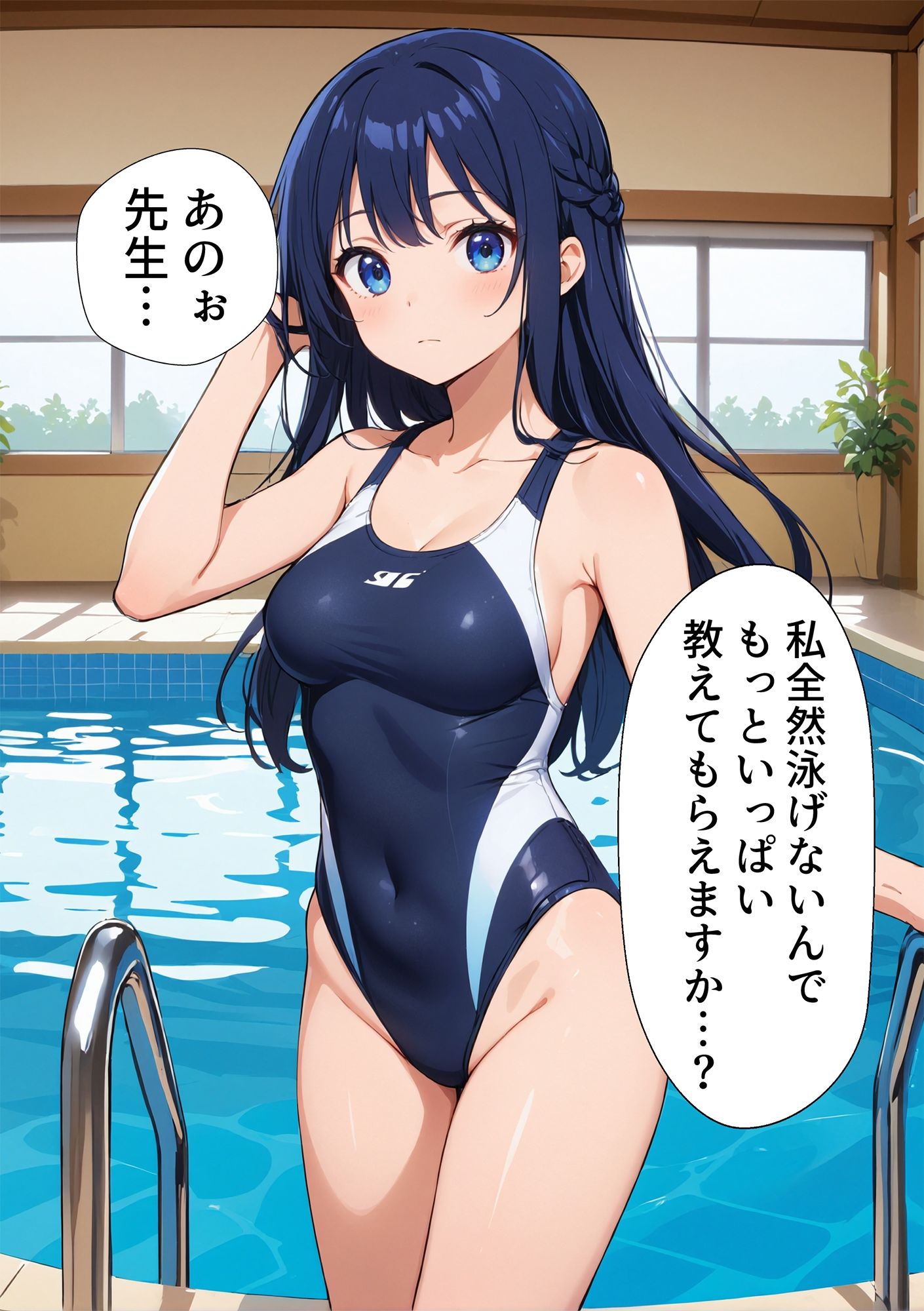 サンプル画像6:水泳コーチのスパルタ指導でエロいところまで教えちゃう【即堕ち2コマ】(まりおねっと) [d_537910]