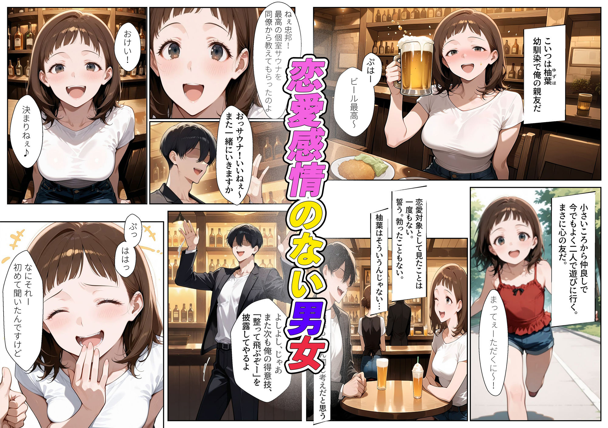 サンプル画像1:アロマサウナ〜蒸気に溶ける友情〜(しらかばさん) [d_539099]